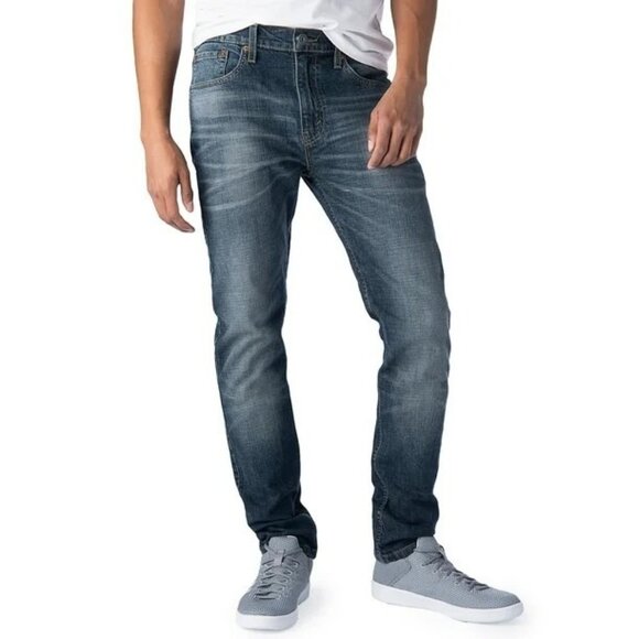 Levis Signature S37 Slim Mens 30x32 Blue Denim Jeans Workwear Cowboy Workpants - Picture 1 of 16